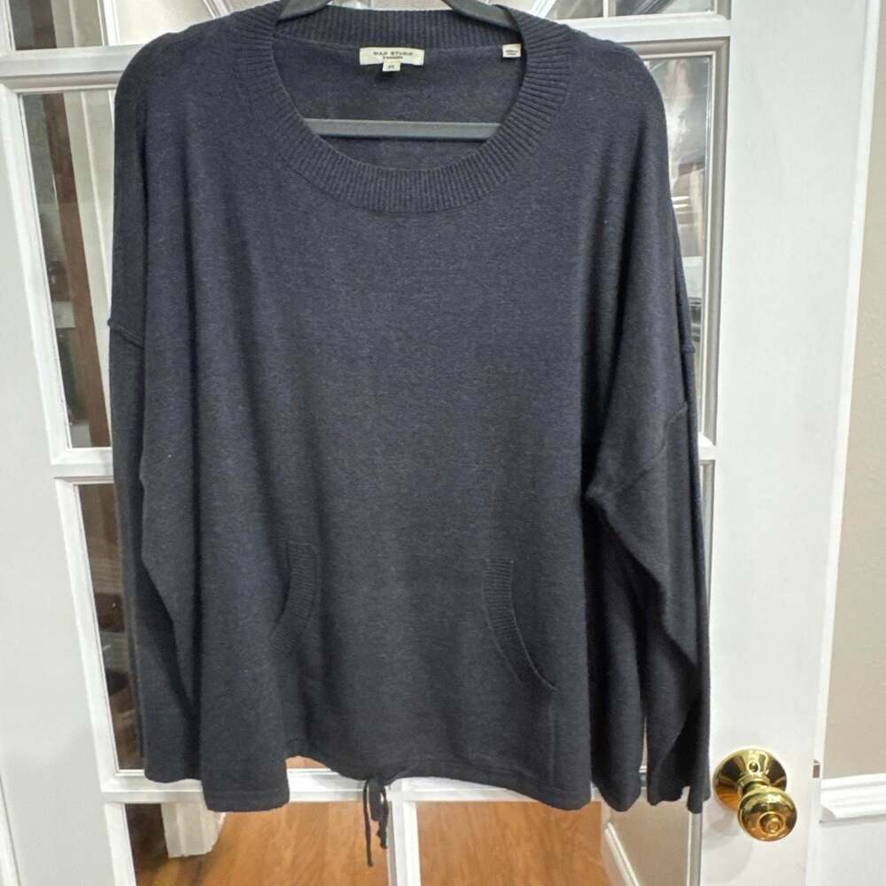 Max Studio London Grey Knit Pullover Sweater 2X